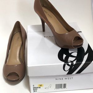 Peep-toe platform heels